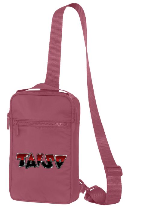 Taiso Gymnastics - Rosewood TAISO Matte Sling Bag (Red/Black/Silver Ombre Logo)