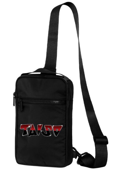 Taiso Gymnastics - Black TAISO Matte Sling Bag (Red/Black/Silver Ombre Logo)