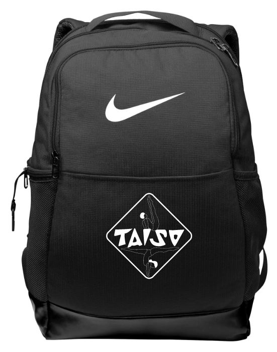 Taiso Gymnastics - Black Taiso Logo Nike Backpack (White Logo)