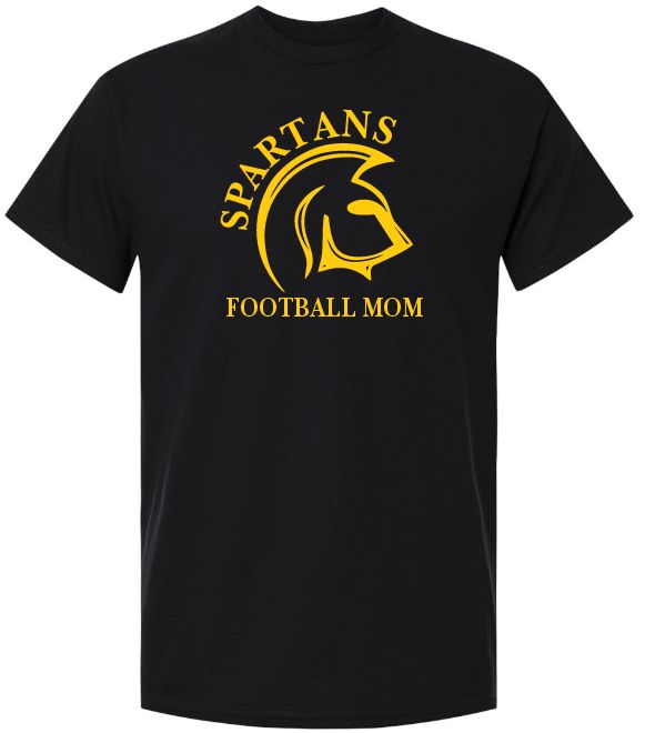DHS - Black Spartans Football Mom T-Shirt (Full Chest)