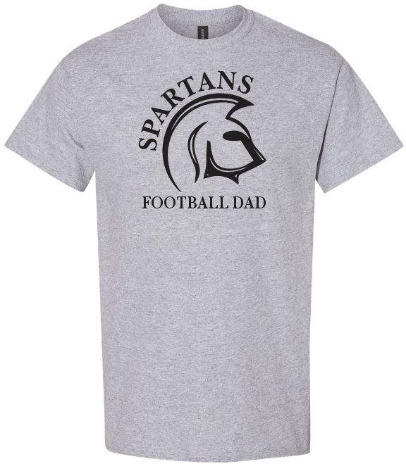 DHS - Sport Grey Spartans Football Dad T-Shirt (Full Chest)