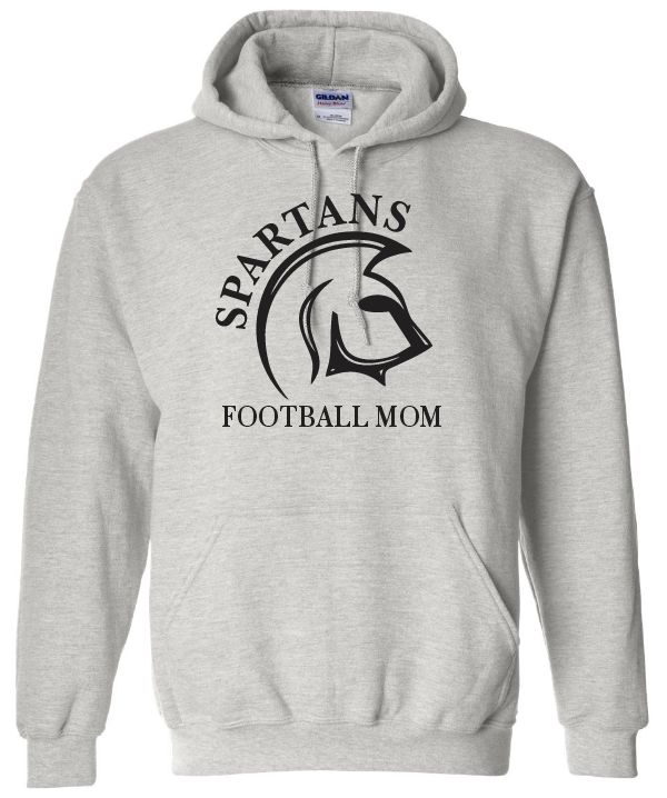 DHS - Sport Grey Spartans Football Mom Hoodie