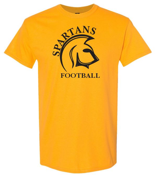 DHS - Sport Gold Spartans Football T-Shirt (Full Chest)