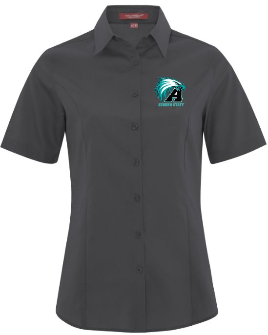 Auburn High - Iron Grey Ladies Auburn Staff Dress Shirt (Embroidered)