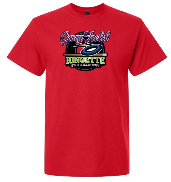 Gary Field Ringette Tournament - Red Cotton T-Shirt (Full Chest)