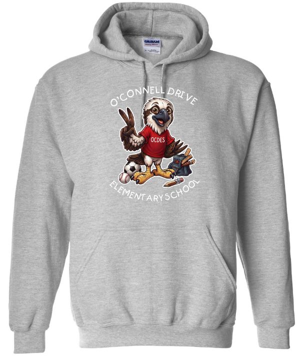 O'Connell Drive Elementary - Sport Grey O'Connell Drive Elementary Hoodie (Full Chest)