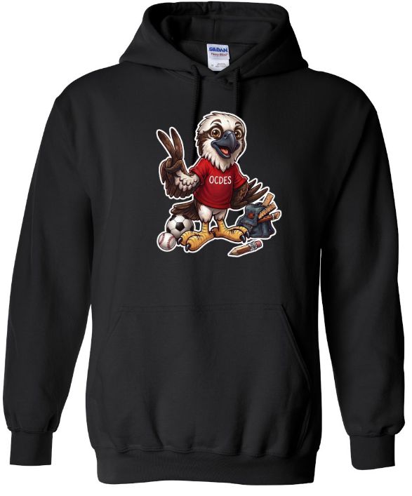 O'Connell Drive Elementary - Black OCDES Osprey Hoodie (Full Chest)