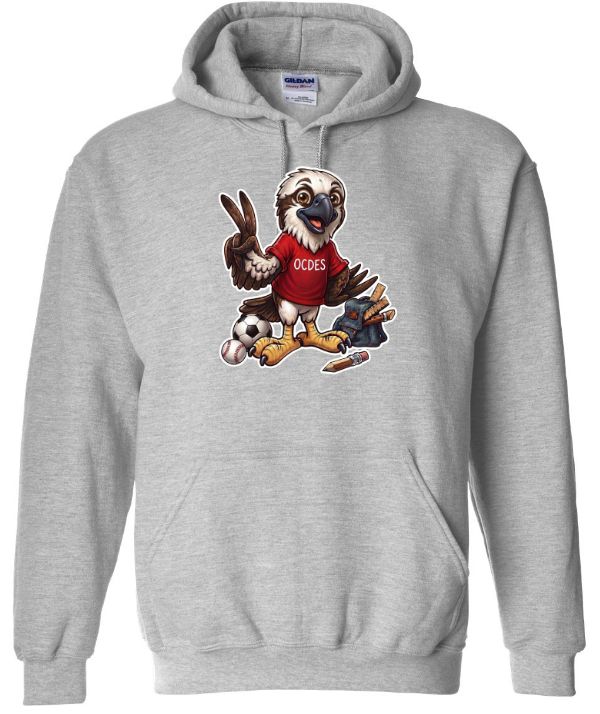 O'Connell Drive Elementary - Sport Grey OCDES Osprey Hoodie (Full Chest)