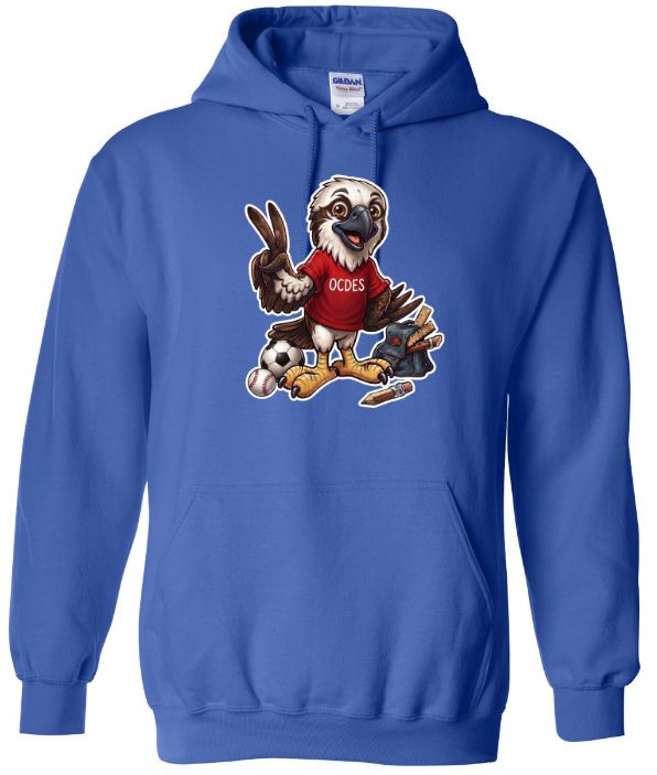O'Connell Drive Elementary - Royal Blue OCDES Osprey Hoodie (Full Chest)