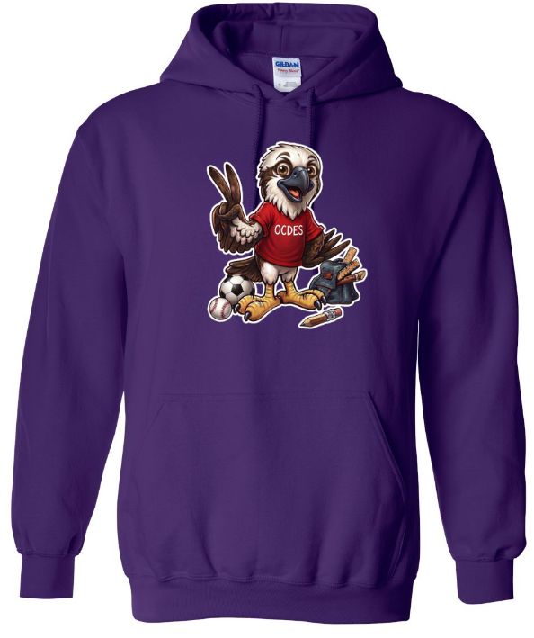 O'Connell Drive Elementary - Purple OCDES Osprey Hoodie (Full Chest)