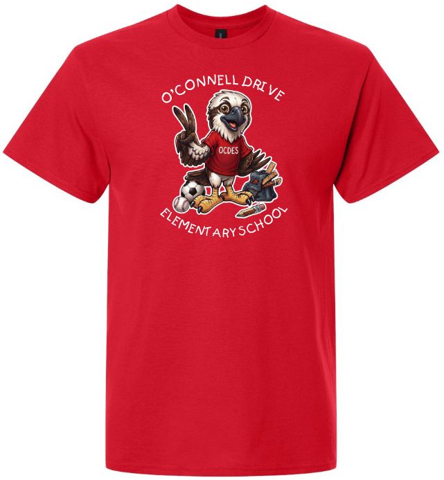 O'Connell Drive Elementary - Red O'Connell Drive Elementary T-Shirt (Full Chest)