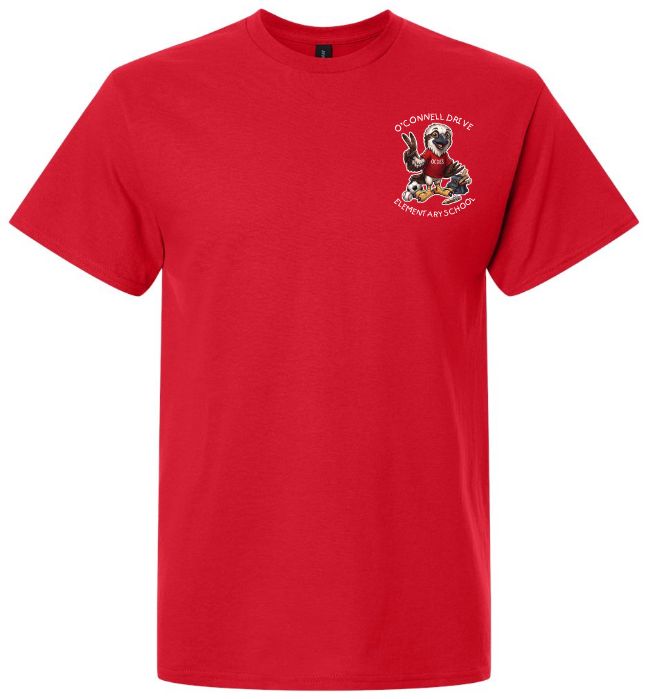 O'Connell Drive Elementary - Red O'Connell Drive Elementary T-Shirt (Left Chest)