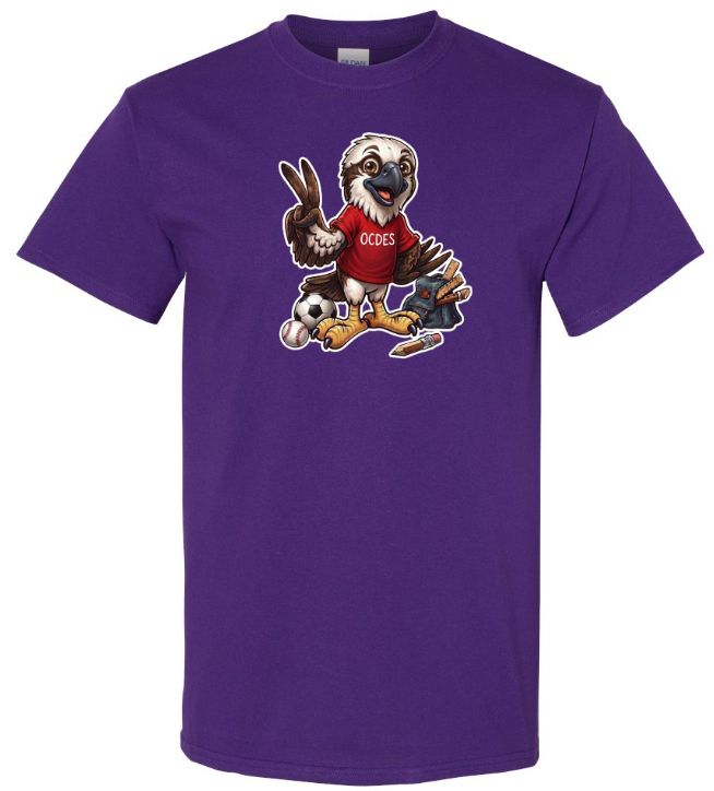 O'Connell Drive Elementary - Purple OCDES Osprey T-Shirt (Full Chest)