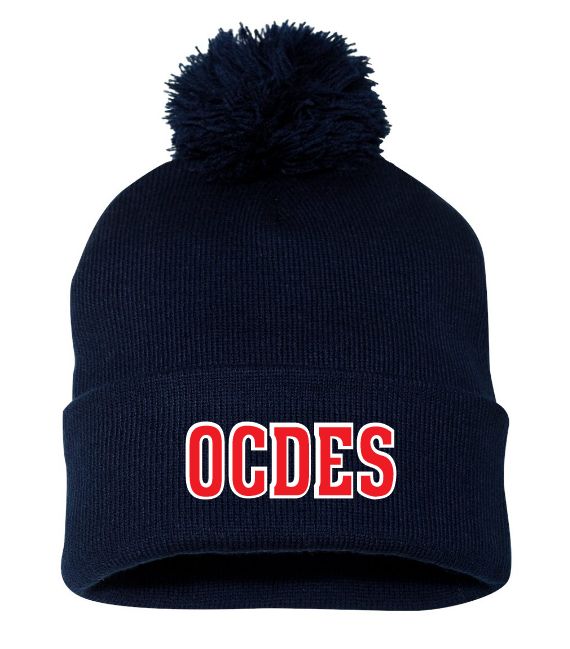 O'Connell Drive Elementary - Navy OCDES Pom-Pom Beanie