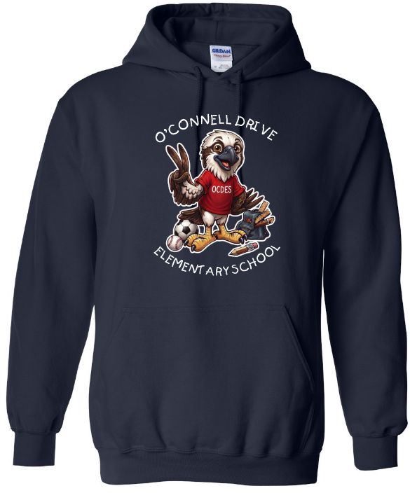 O'Connell Drive Elementary - Navy O'Connell Drive Elementary Hoodie (Full Chest)