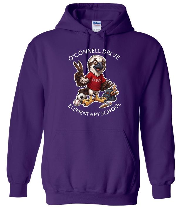 O'Connell Drive Elementary - Purple O'Connell Drive Elementary Hoodie (Full Chest)