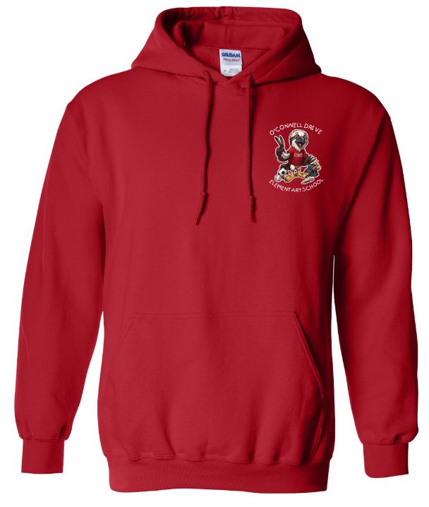 O'Connell Drive Elementary - Red O'Connell Drive Elementary Hoodie (Left Chest)