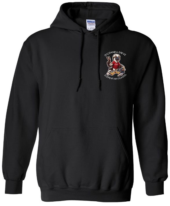 O'Connell Drive Elementary - Black O'Connell Drive Elementary Hoodie (Left Chest)