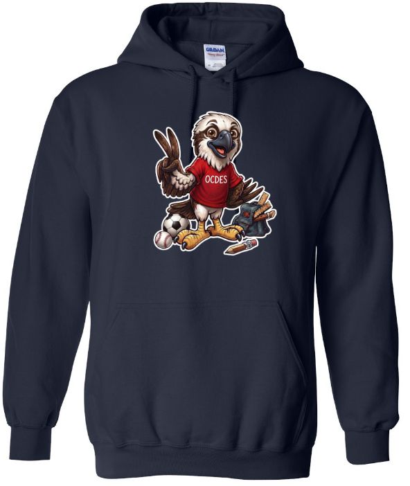 O'Connell Drive Elementary - Navy OCDES Osprey Hoodie (Full Chest)