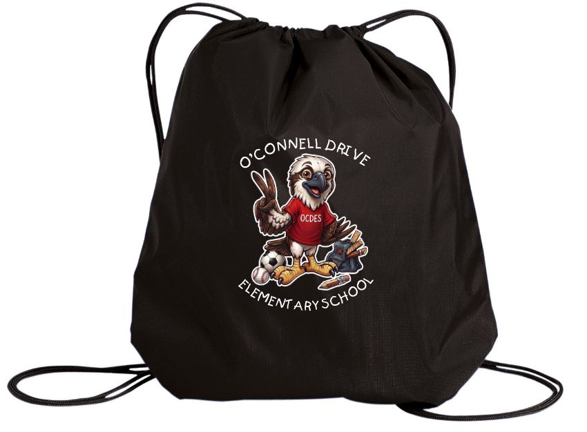 O'Connell Drive Elementary - Black O'Connell Drive Elementary Logo Cinch Bag