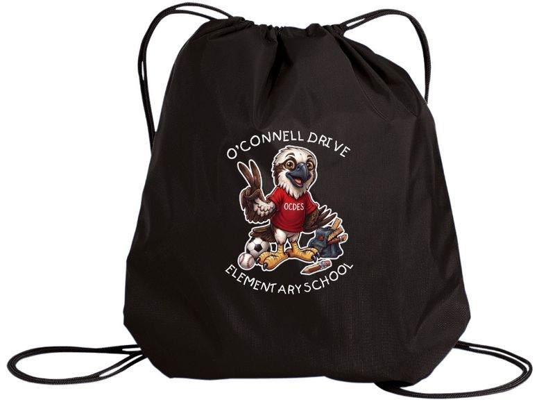 O'Connell Drive Elementary - Black O'Connell Drive Elementary Logo Cinch Bag