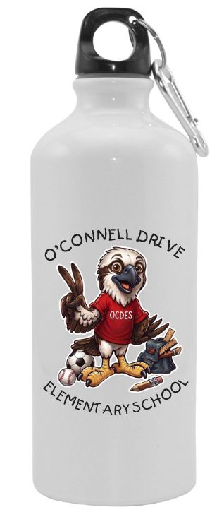 O'Connell Drive Elementary - White O'Connell Drive Elementary  Aluminum Water Bottle