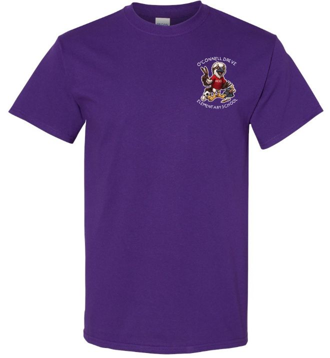 O'Connell Drive Elementary - Purple O'Connell Drive Elementary T-Shirt (Left Chest)