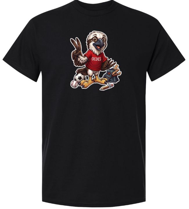 O'Connell Drive Elementary - Black OCDES Osprey T-Shirt (Full Chest)