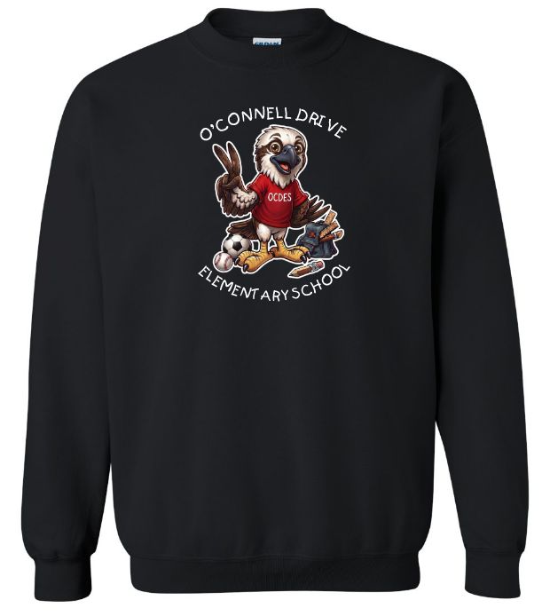 O'Connell Drive Elementary - Black O'Connell Drive Elementary Crewneck Sweatshirt (Full Chest)