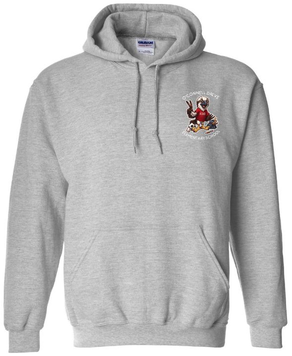 O'Connell Drive Elementary - Sport Grey O'Connell Drive Elementary Hoodie (Left Chest)