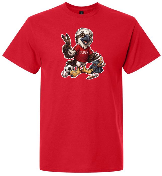 O'Connell Drive Elementary - Red OCDES Osprey T-Shirt (Full Chest)