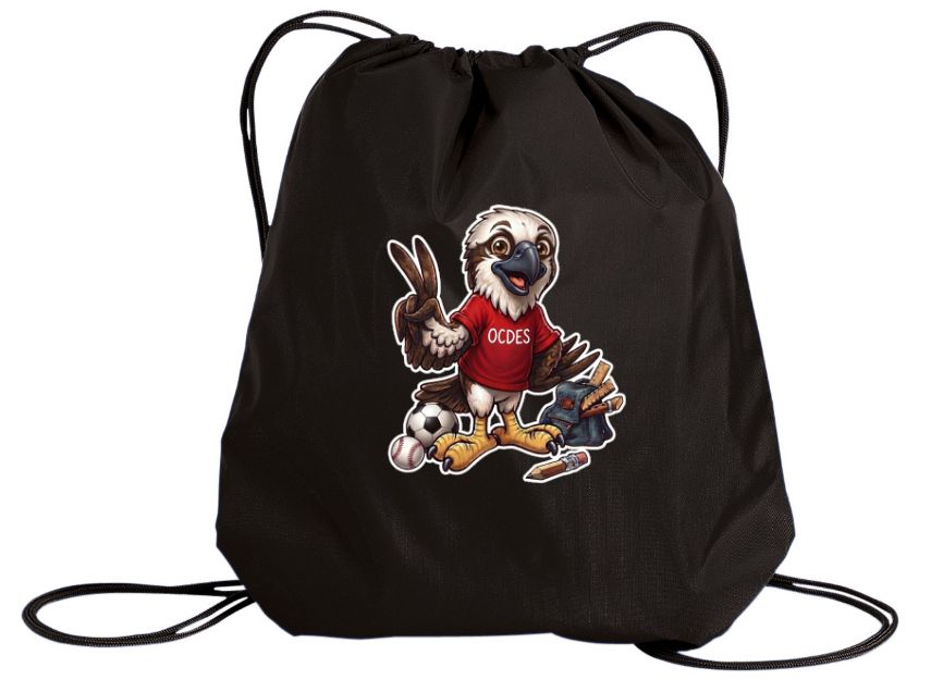 O'Connell Drive Elementary - Black OCDES Osprey Logo Cinch Bag