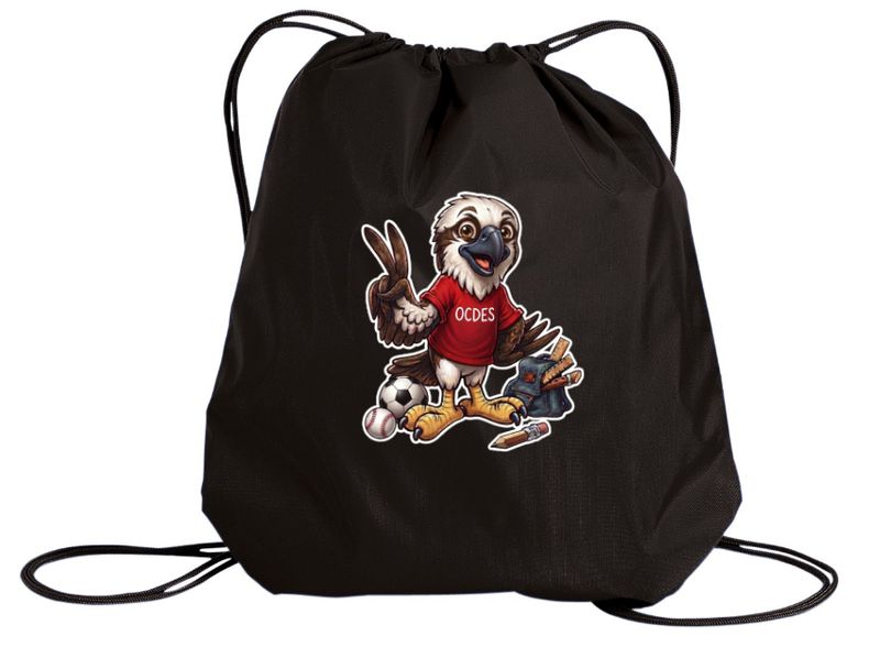 O'Connell Drive Elementary - Black OCDES Osprey Logo Cinch Bag