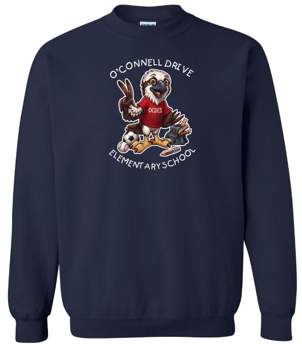 O'Connell Drive Elementary - Navy O'Connell Drive Elementary Crewneck Sweatshirt (Full Chest)