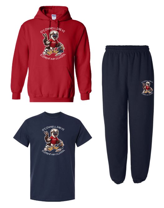 O'Connell Drive Elementary School - O'Connell Drive Elementary School Logo Bundle (Hoodie, Cotton T-Shirt &amp; Sweatpants)