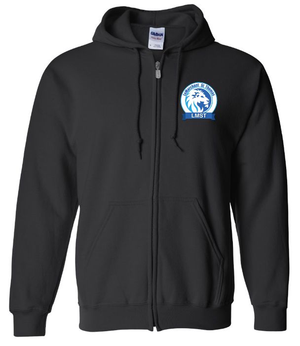 LeMarchant - St. Thomas Elementary - Black LMST Zip Hoodie (Left Chest)