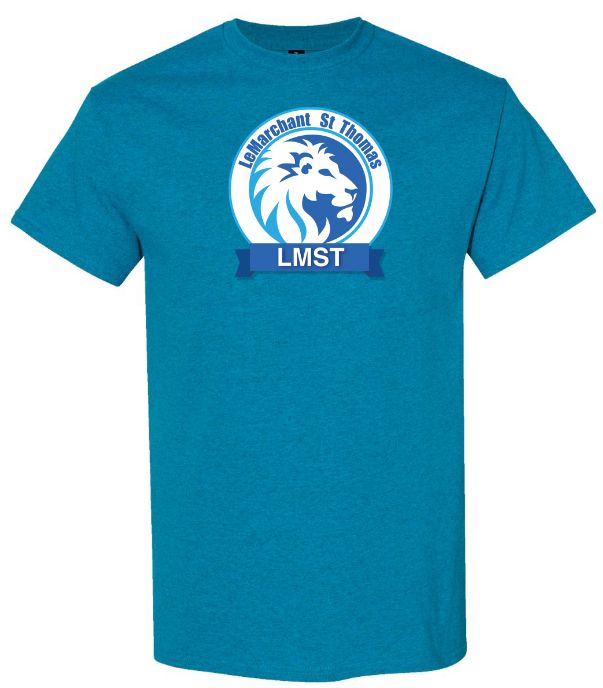 LeMarchant - St. Thomas Elementary - Antique Sapphire LMST T-Shirt (Full Chest Logo)