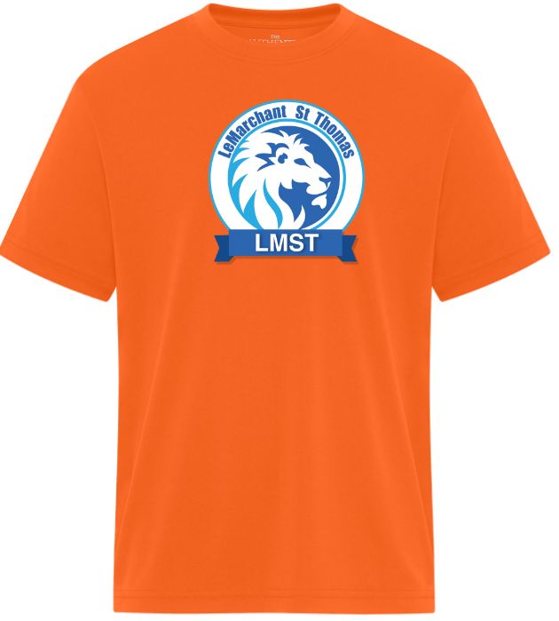 LeMarchant - St. Thomas Elementary - Orange LMST Essential Performance T-Shirt (Full Chest Logo)