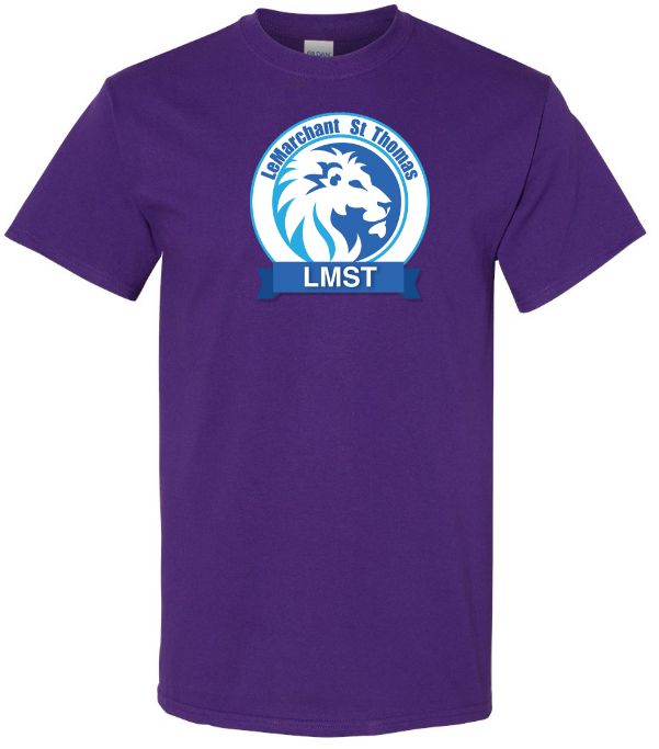 LeMarchant - St. Thomas Elementary - Purple LMST T-Shirt (Full Chest Logo)