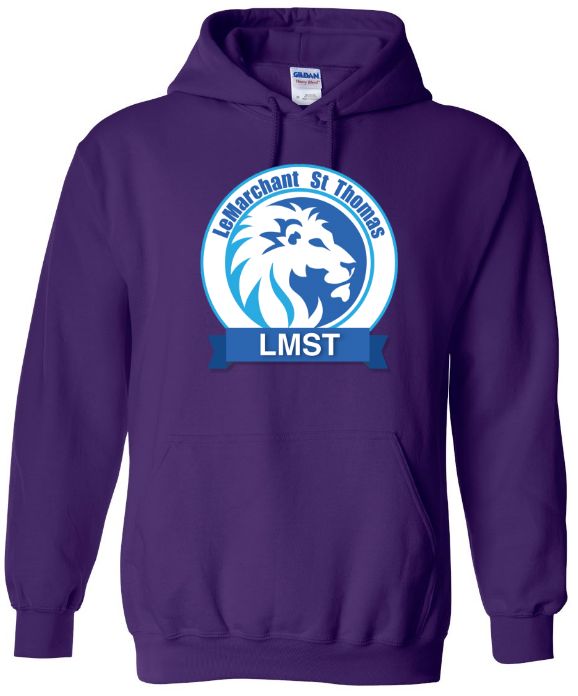 LeMarchant - St. Thomas Elementary - Purple LMST Hoodie (Full Chest)