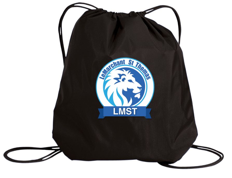LeMarchant - St.Thomas Elementary - Black LMST Cinch Bag