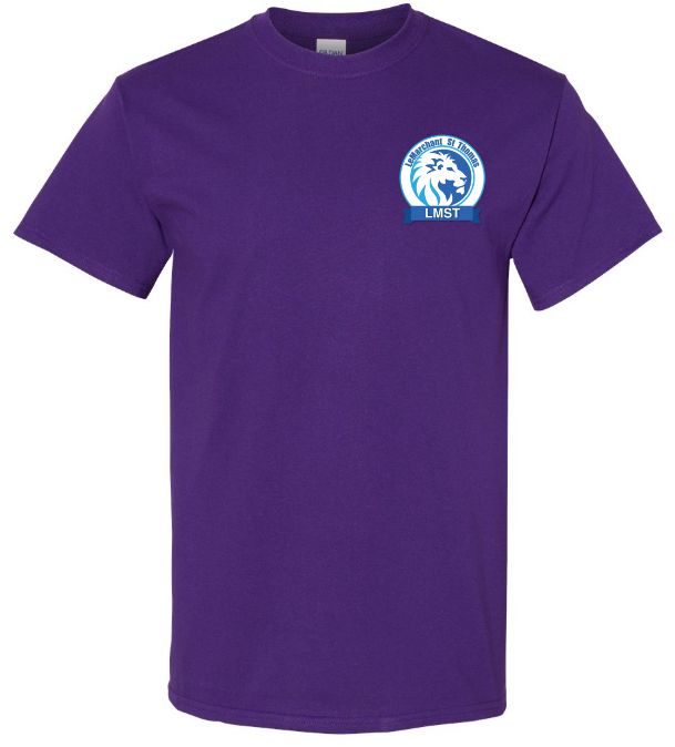 LeMarchant - St. Thomas Elementary - Purple LMST T-Shirt (Left Chest Logo)