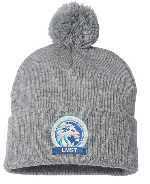 LeMarchant - St.Thomas Elementary - Athletic Heather LMST Pom-Pom Beanie (Embroidered)