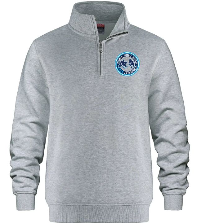 SEDMHA Female Hockey Tournament - Athletic Heather Grey SEDMHA CSW 1/4 Zip Sweater (Full Chest)