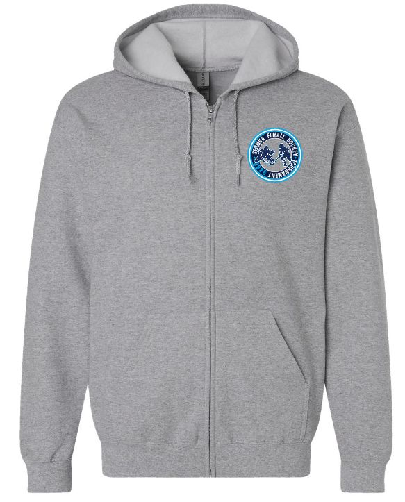 SEDMHA Female Hockey Tournament - Sport Grey SEDMHA Zip Hoodie (Left Chest)