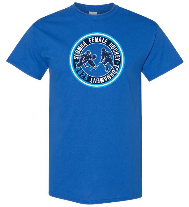 SEDMHA Female Hockey Tournament - Royal Blue SEDMHA Cotton T-Shirt (Full Chest)