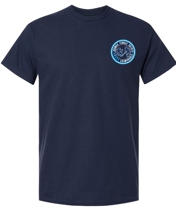 SEDMHA Female Hockey Tournament - Navy SEDMHA Cotton T-Shirt (Left Chest)