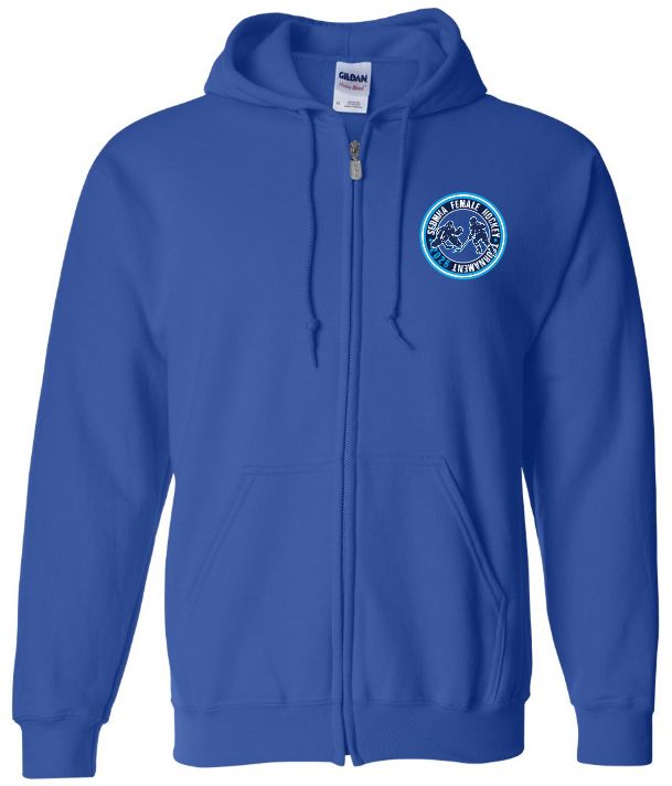 SEDMHA Female Hockey Tournament - Royal Blue SEDMHA Zip Hoodie (Left Chest)