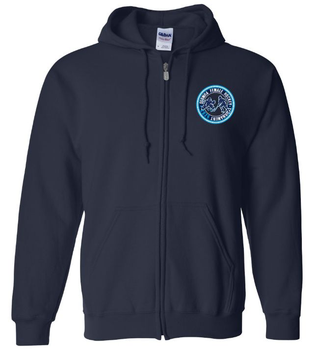 SEDMHA Female Hockey Tournament - Navy SEDMHA Zip Hoodie (Left Chest)