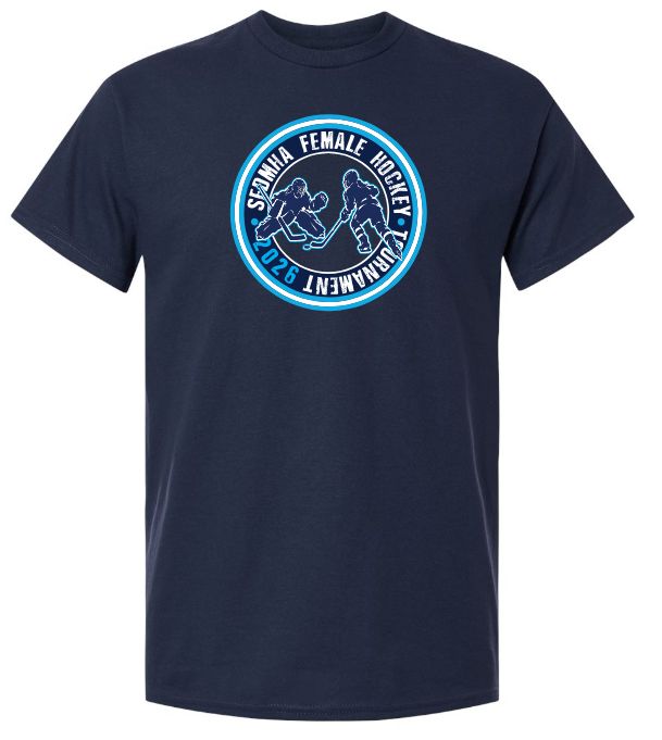 SEDMHA Female Hockey Tournament - Navy SEDMHA Cotton T-Shirt (Full Chest)